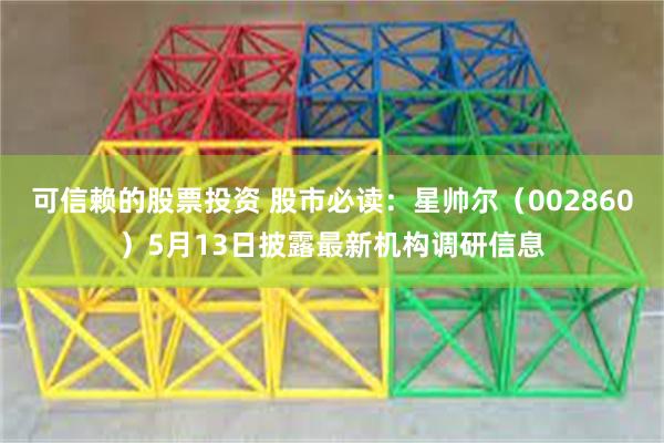 可信赖的股票投资 股市必读：星帅尔（002860）5月13日披露最新机构调研信息