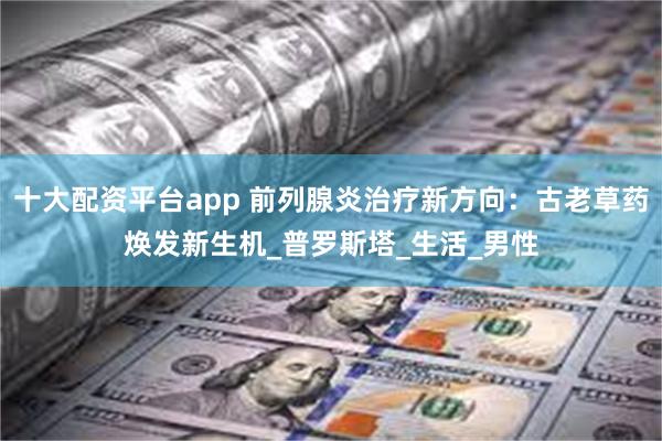 十大配资平台app 前列腺炎治疗新方向：古老草药焕发新生机_普罗斯塔_生活_男性