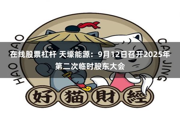 在线股票杠杆 天壕能源：9月12日召开2025年第二次临时股东大会